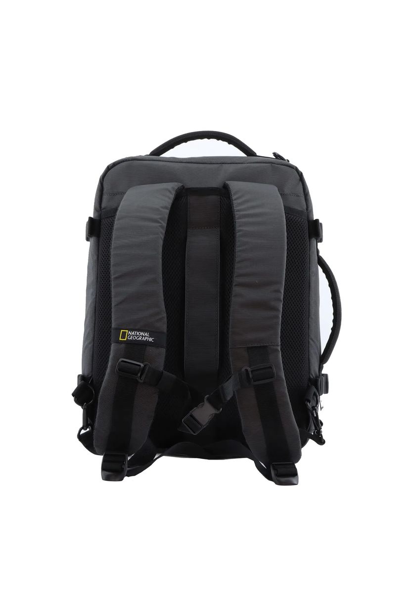 Vielseitige schwarze Reisetasche mit Verwandlungsfunktion