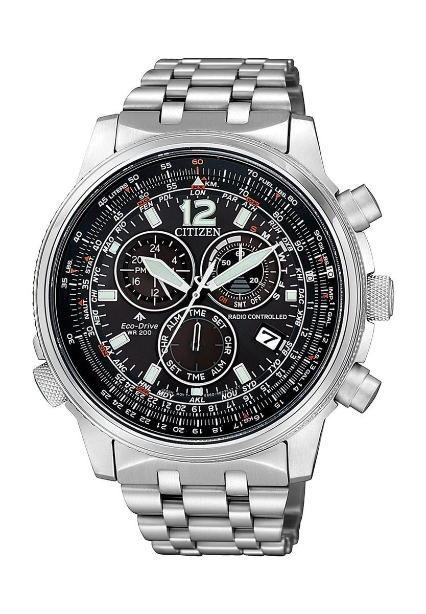 Herren Eco-Drive Funkgesteuerte Uhr