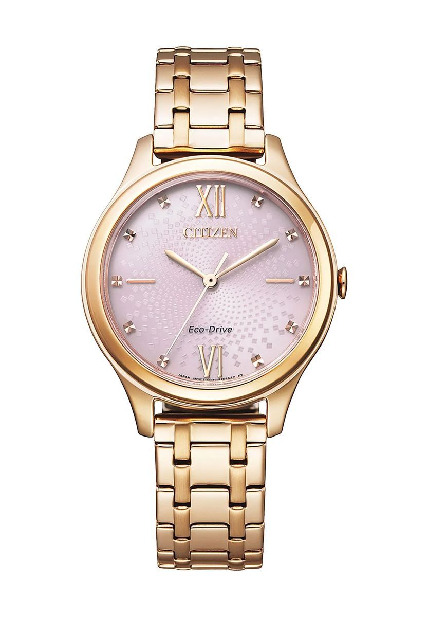 Elegante Roségold Eco-Drive Uhr