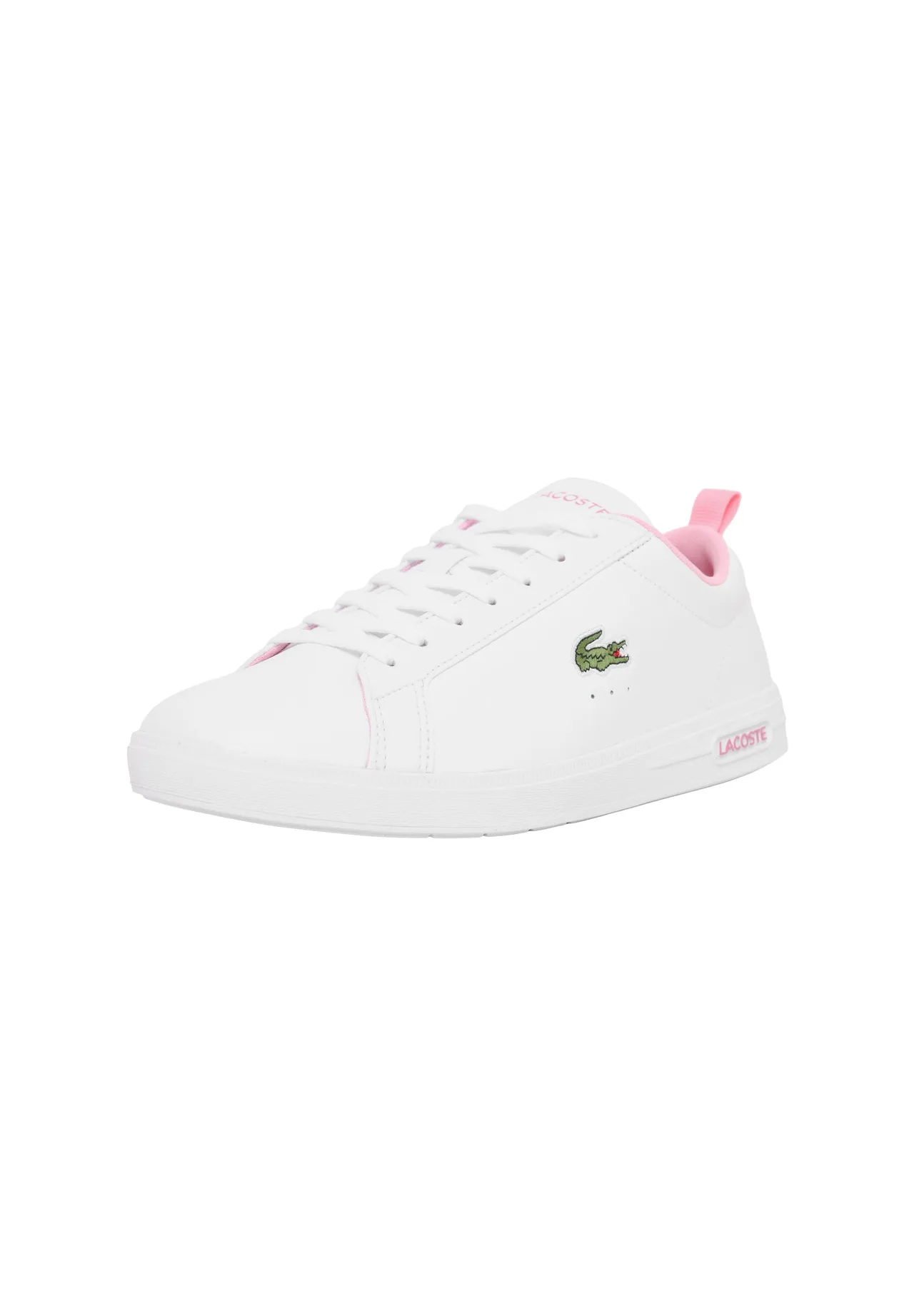 Weißer Mode-Sneaker mit pinkfarbenen Details