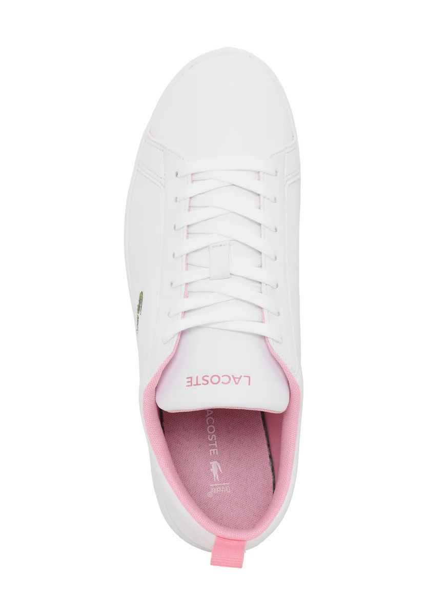 Weißer Mode-Sneaker mit pinkfarbenen Details
