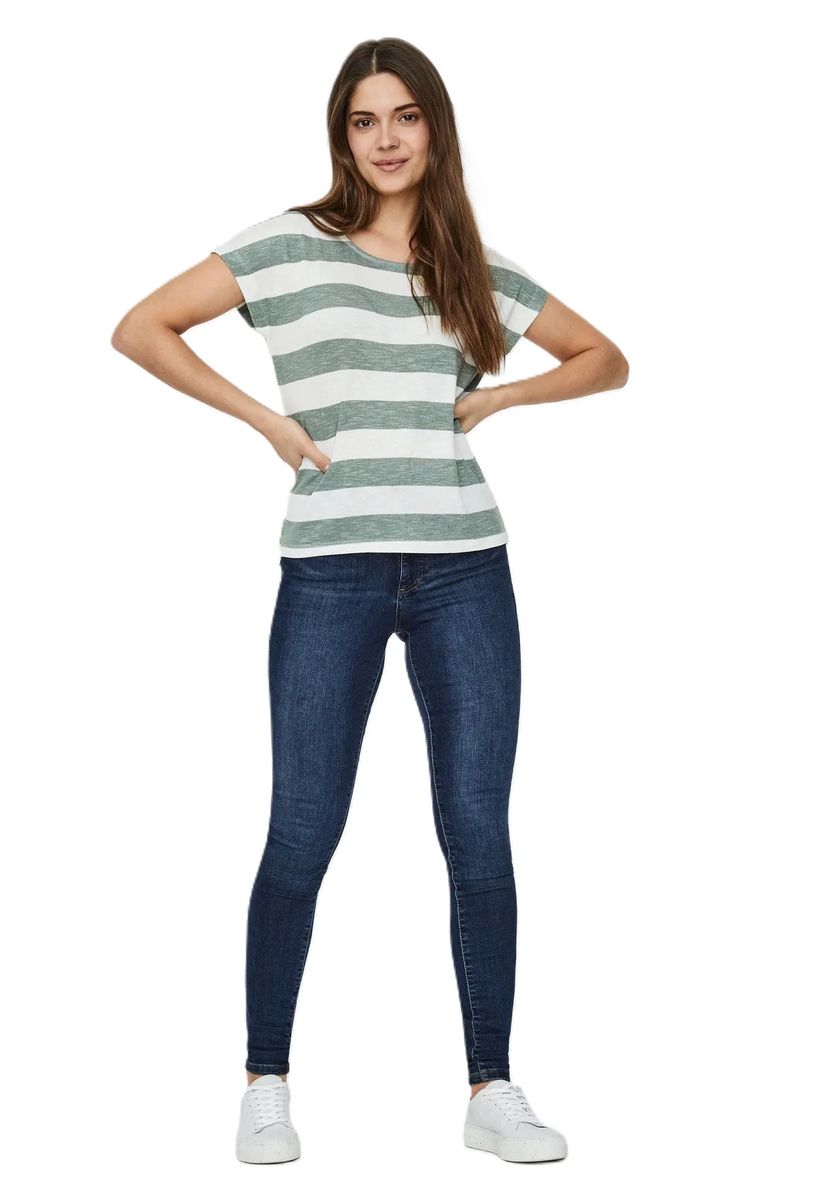 Gestreiftes T-Shirt mit lockerer Passform