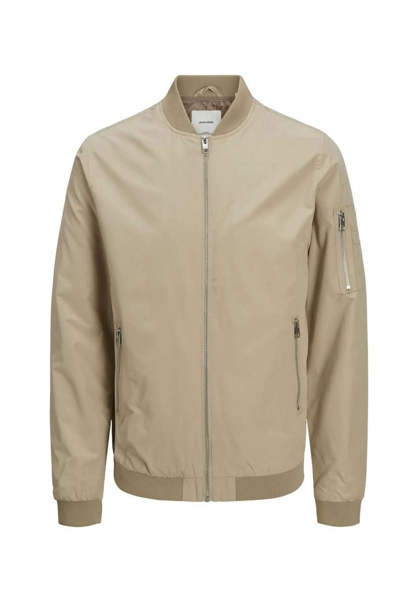 JACK & JONES Jacke Bomber Jacket JJERUSH BOMBER Zip Bomberjacket, beige, XXL