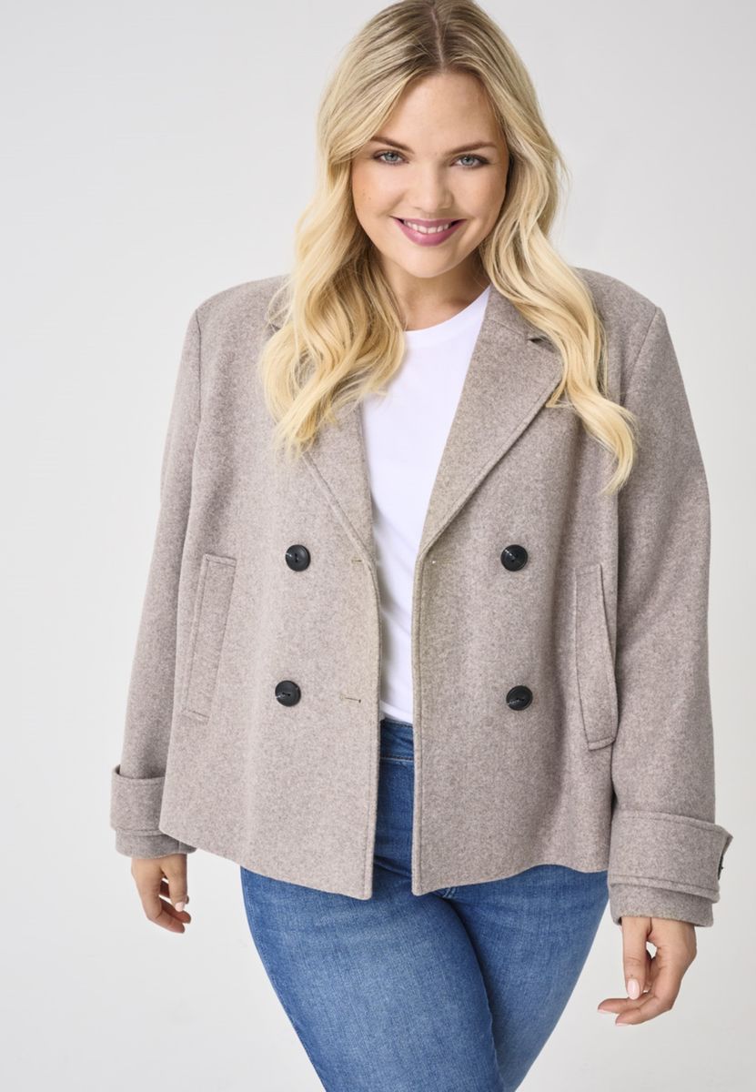 Kurzgeschnittene Zweireiher Cabanjacke