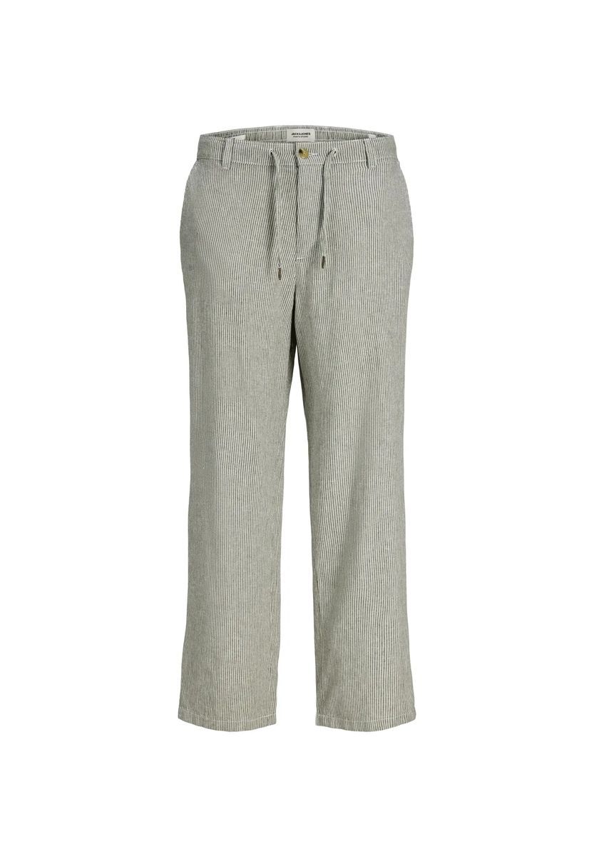Herren Gestreifte Weitbeinige Chino Hose