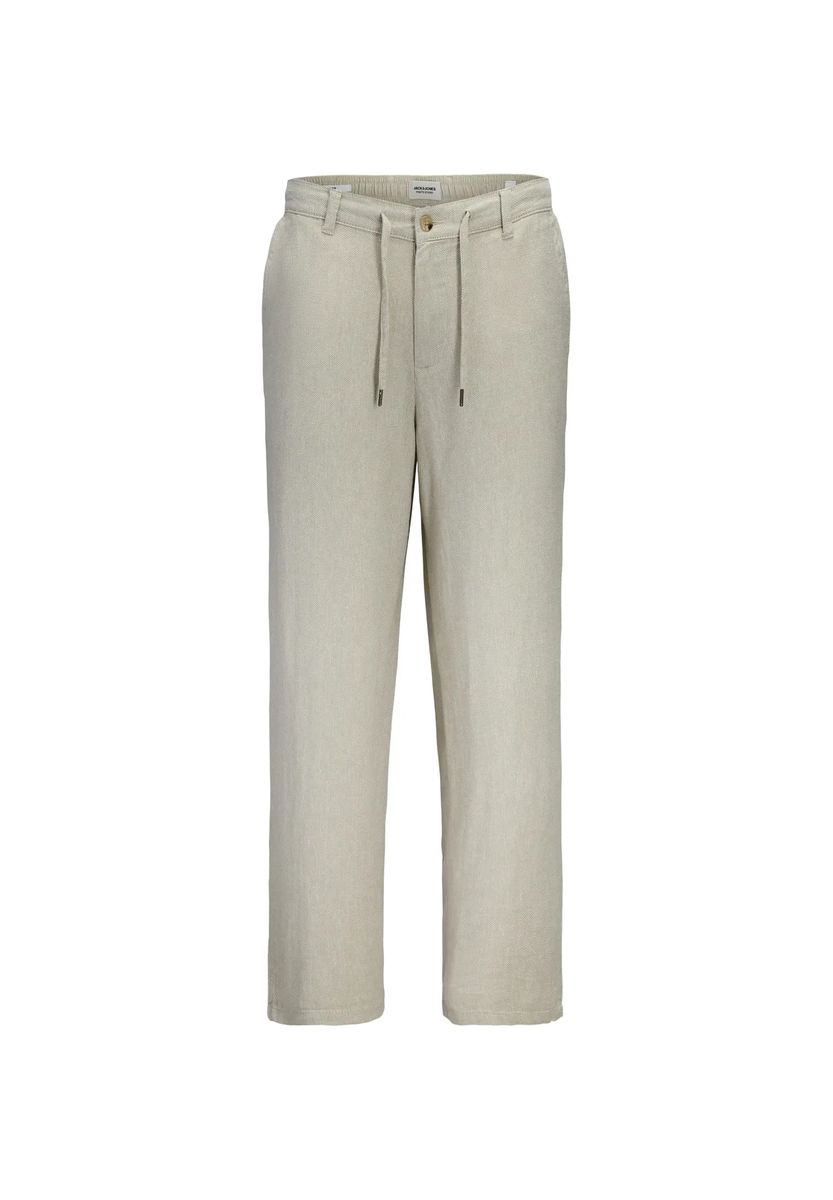 Herren Gestreifte Weitbeinige Chino Hose