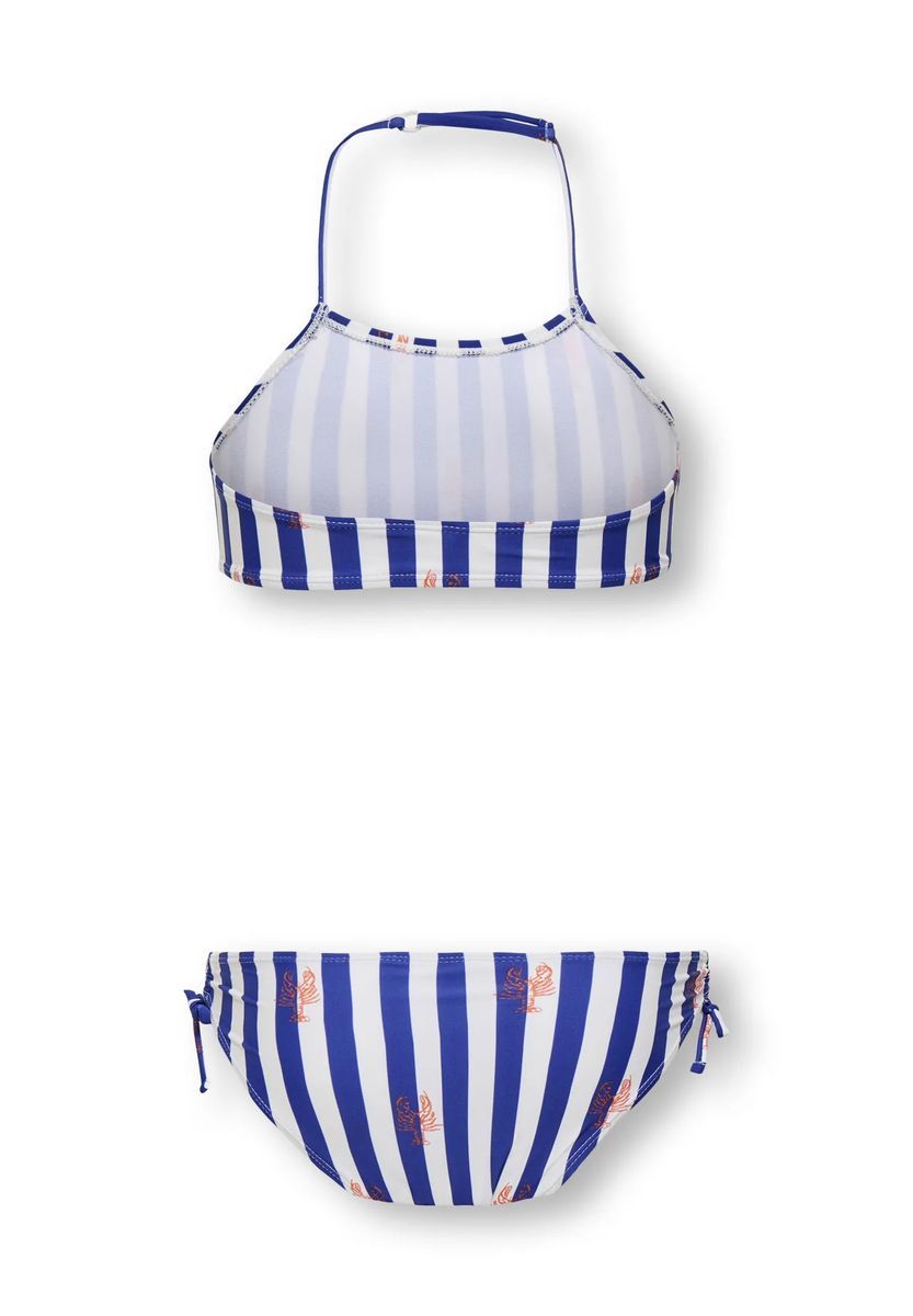 Gestreiftes Neckholder-Kinder-Bikini-Set