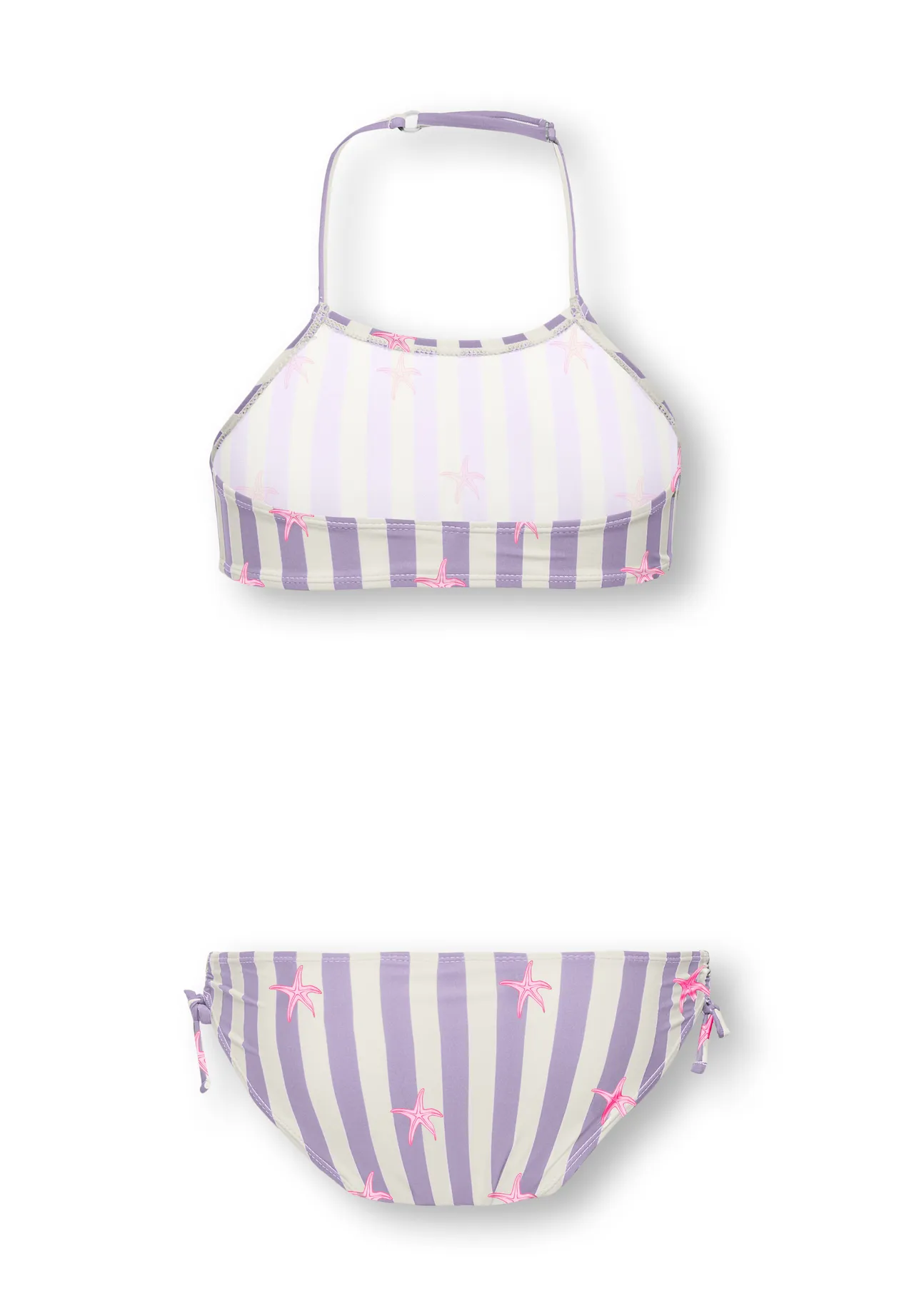 Gestreiftes Neckholder-Kinder-Bikini-Set