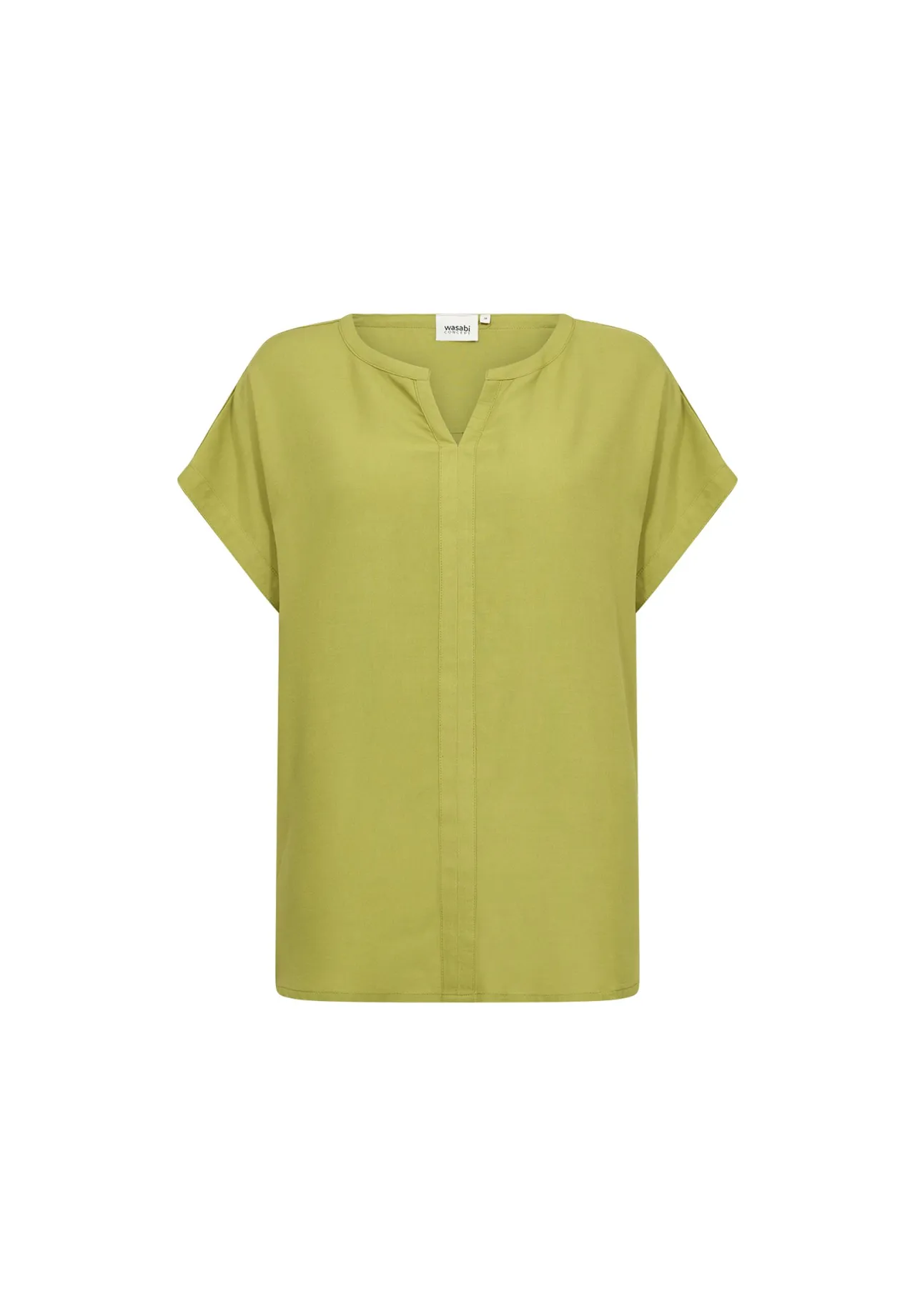 Bluse mit V-Ausschnitt und kurzen Ärmeln