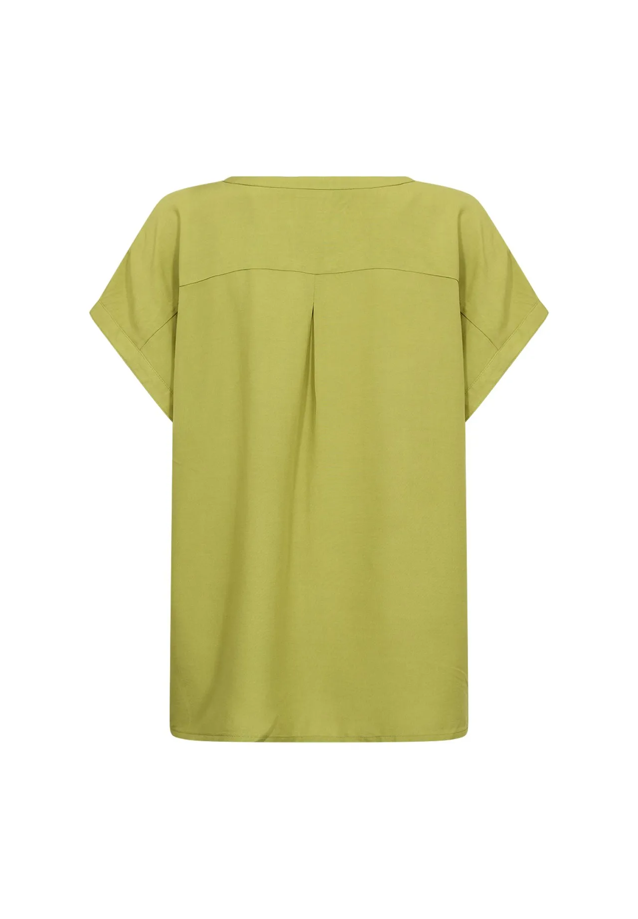 Bluse mit V-Ausschnitt und kurzen Ärmeln