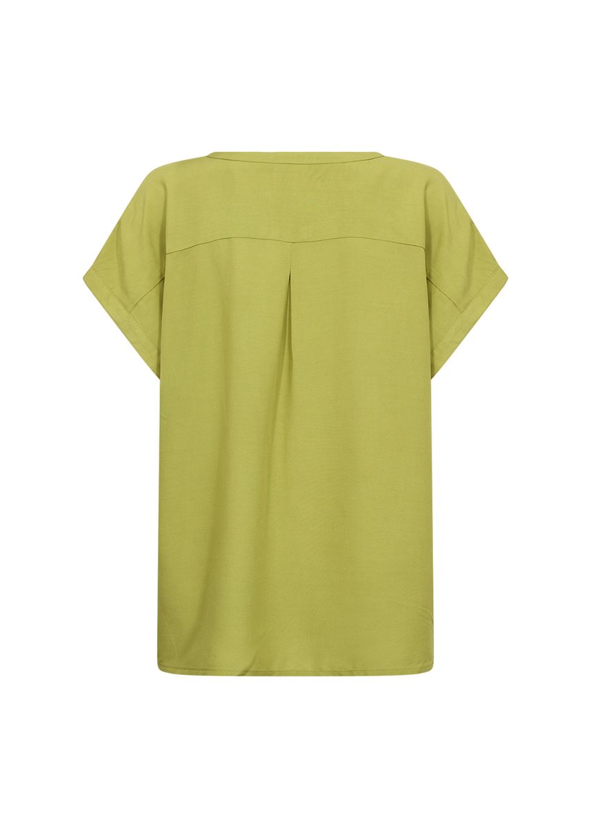 Bluse mit V-Ausschnitt und kurzen Ärmeln