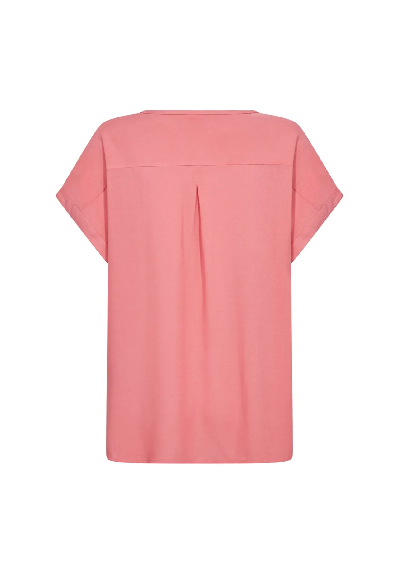 Bluse mit Schlitzkragen und lockerer Passform