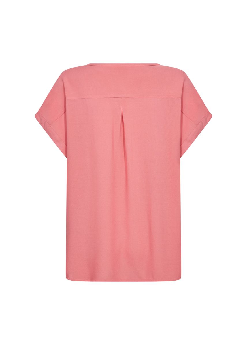Bluse mit Schlitzkragen und lockerer Passform