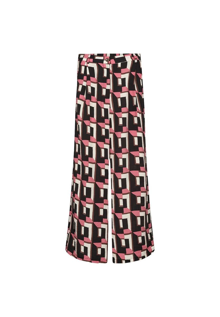 Hose mit weitem Bein und geometrischem Print