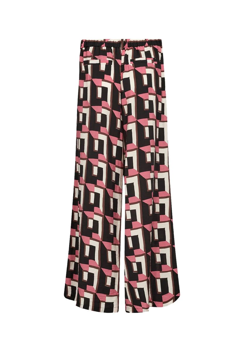 Hose mit weitem Bein und geometrischem Print