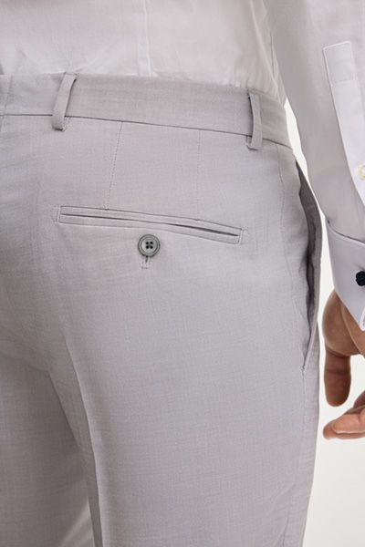 Windsor Blayr hellgraue Hochzeitsanzughose Slim Fit Wollmischung