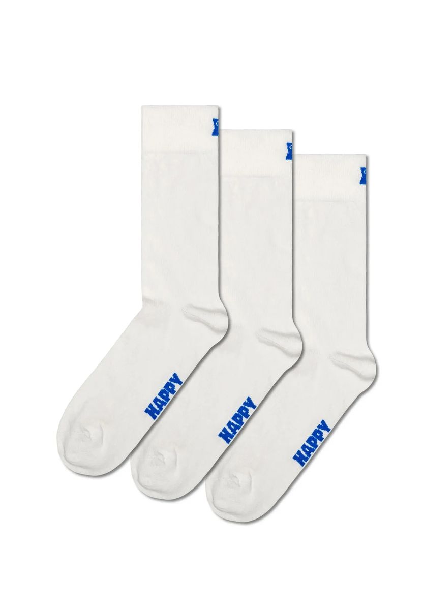 Weiße Socken Dreierpack Baumwollmischung