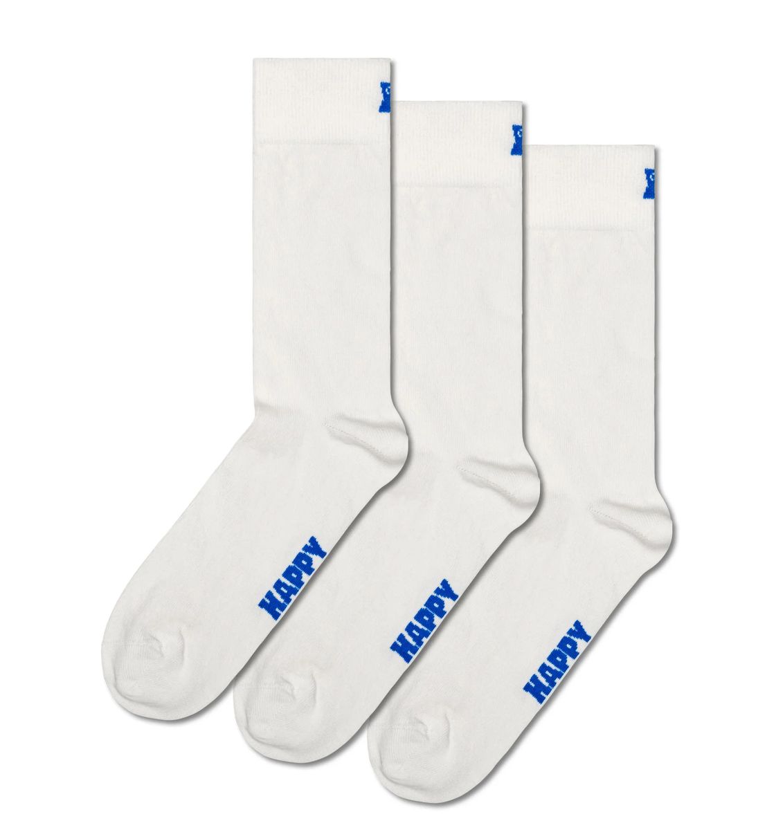 Weiße Socken Dreierpack Baumwollmischung