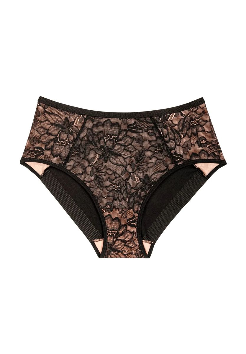 Floral Spitzen High-Waist Slip