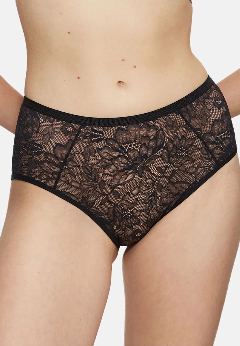 Floral Spitzen High-Waist Slip