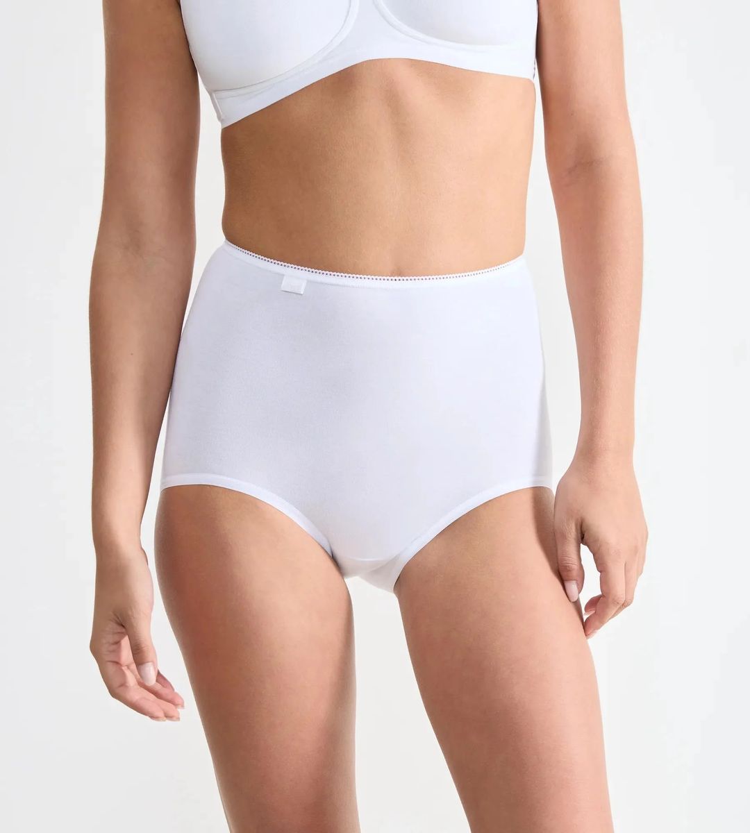 Weiße Baumwoll-Maxi-Slips im 3er-Pack