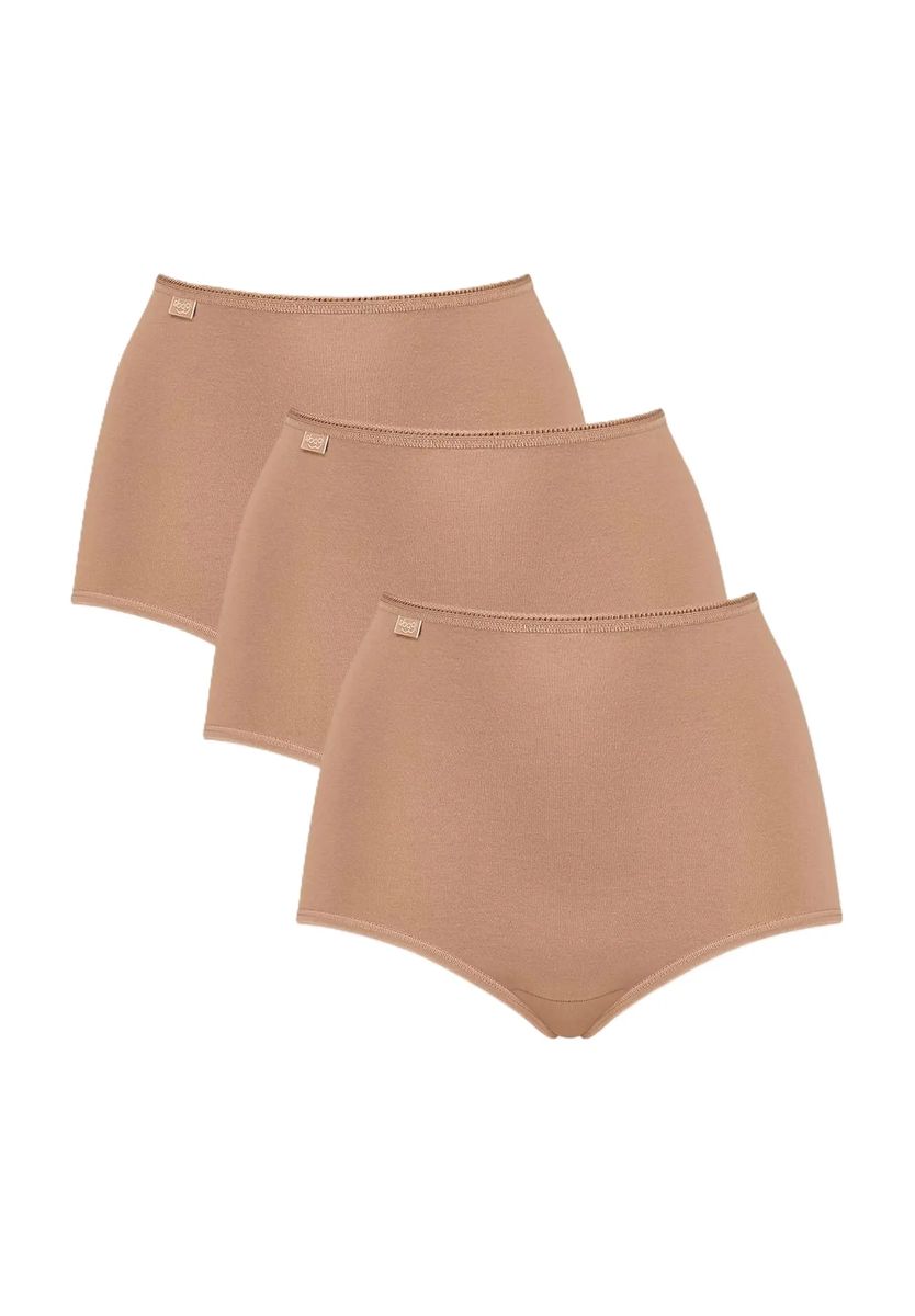 Hochgeschnittene Baumwoll-Maxi-Slips 3er-Pack