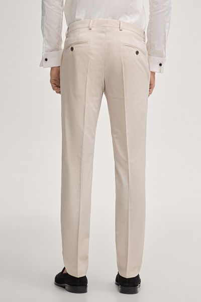 Wedding Baukasten-Anzughose Blayr hellbeige Slim-Fit Anzughose