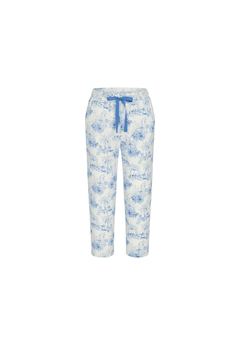 Baumwoll-Loungewear-Hose mit Blumendruck