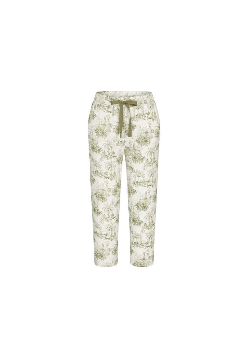 Bedruckte Baumwoll-Loungewear-Hose mit Kordelzug