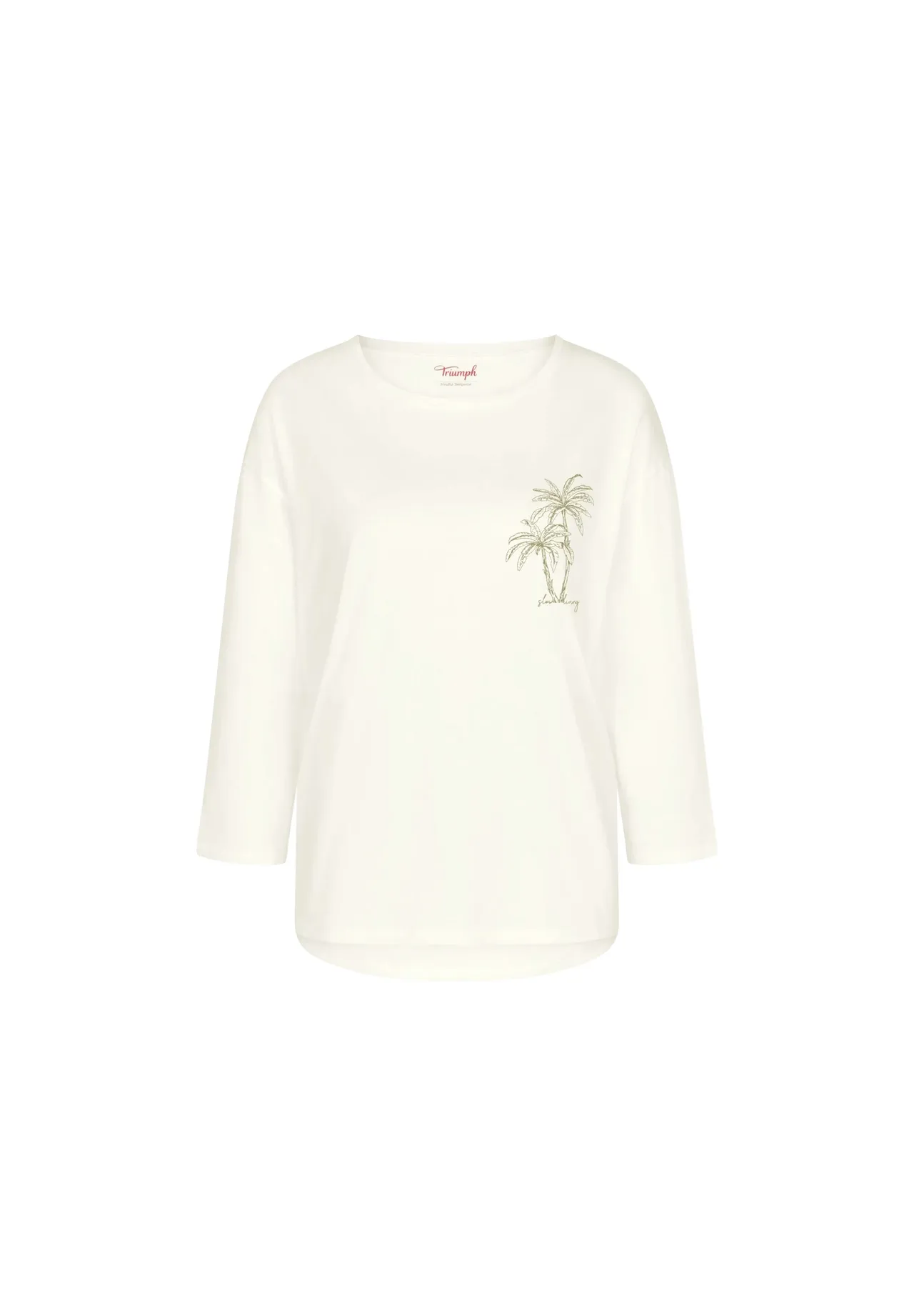 Damen Schlafoberteil mit Palmenprint