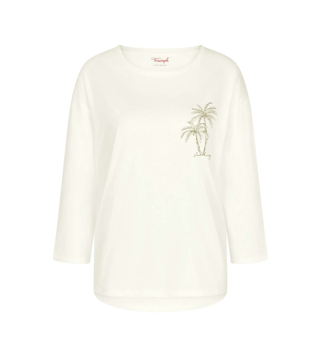 Damen Schlafoberteil mit Palmenprint
