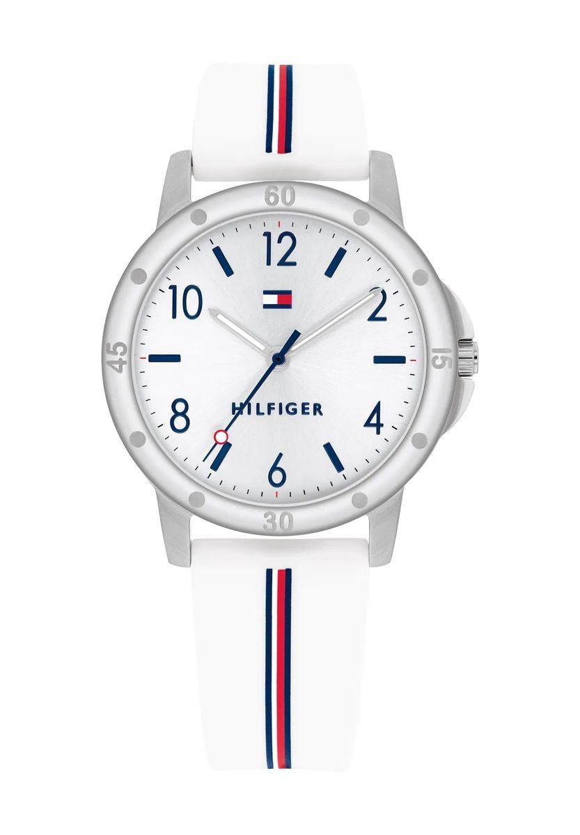 TOMMY HILFIGER Mädchenuhr "1720014", silber/weiß