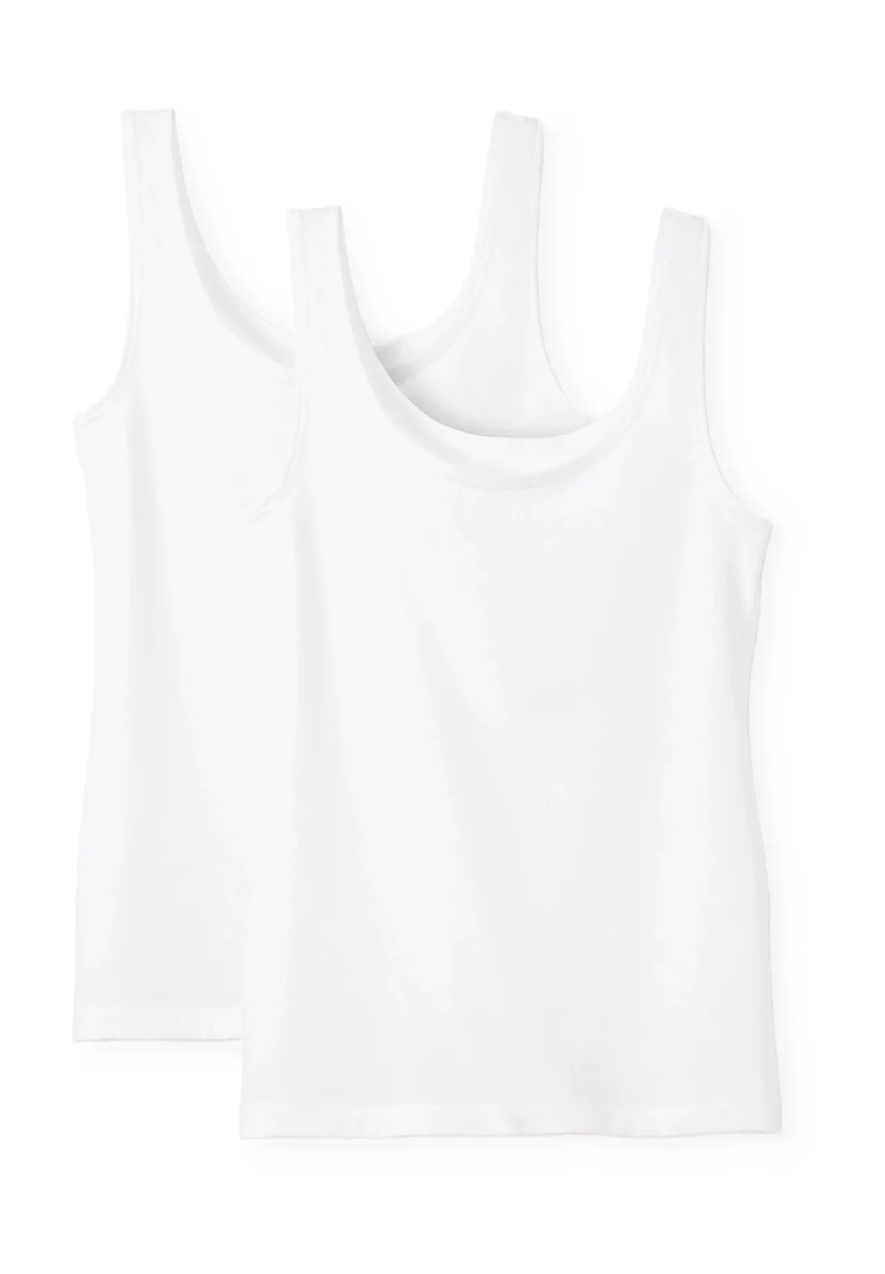 CALIDA Benefit Women Top, 2er-Pack, U-Ausschnitt, für Damen, weiß, L