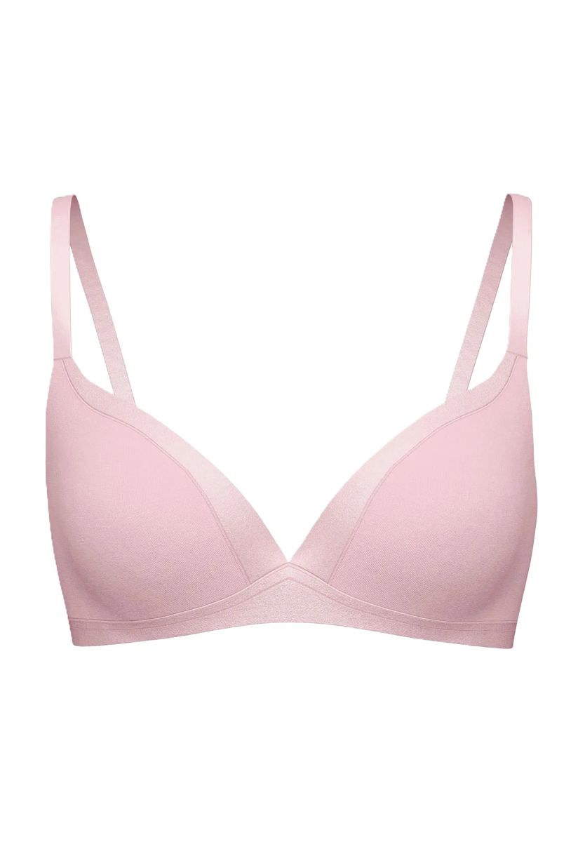 Weicher bügelloser Triangel-BH mit Satin