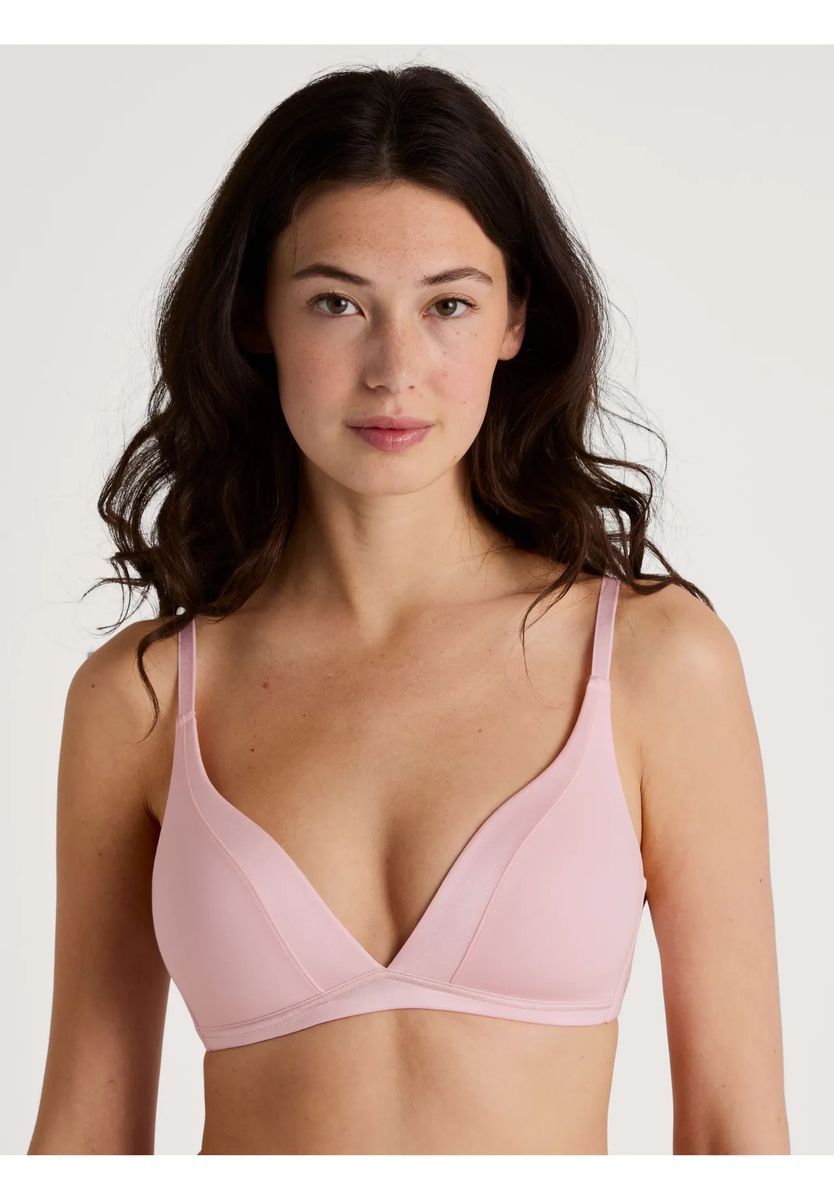 Weicher bügelloser Triangel-BH mit Satin