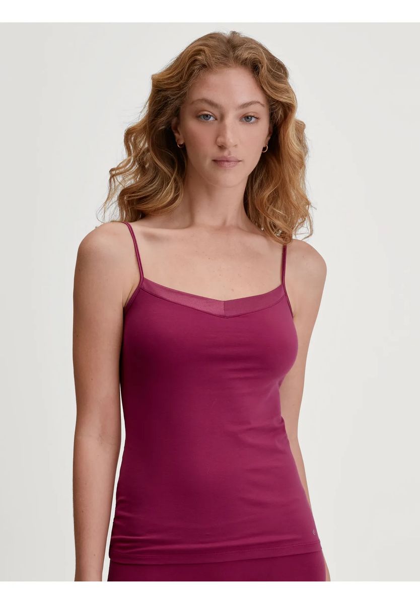 Damen Spaghetti-Träger Tank Top mit V-Ausschnitt