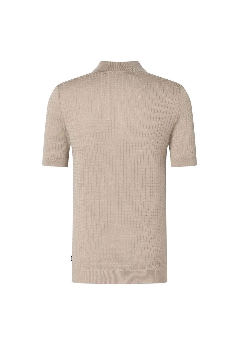 Strukturiertes Strickpolohemd