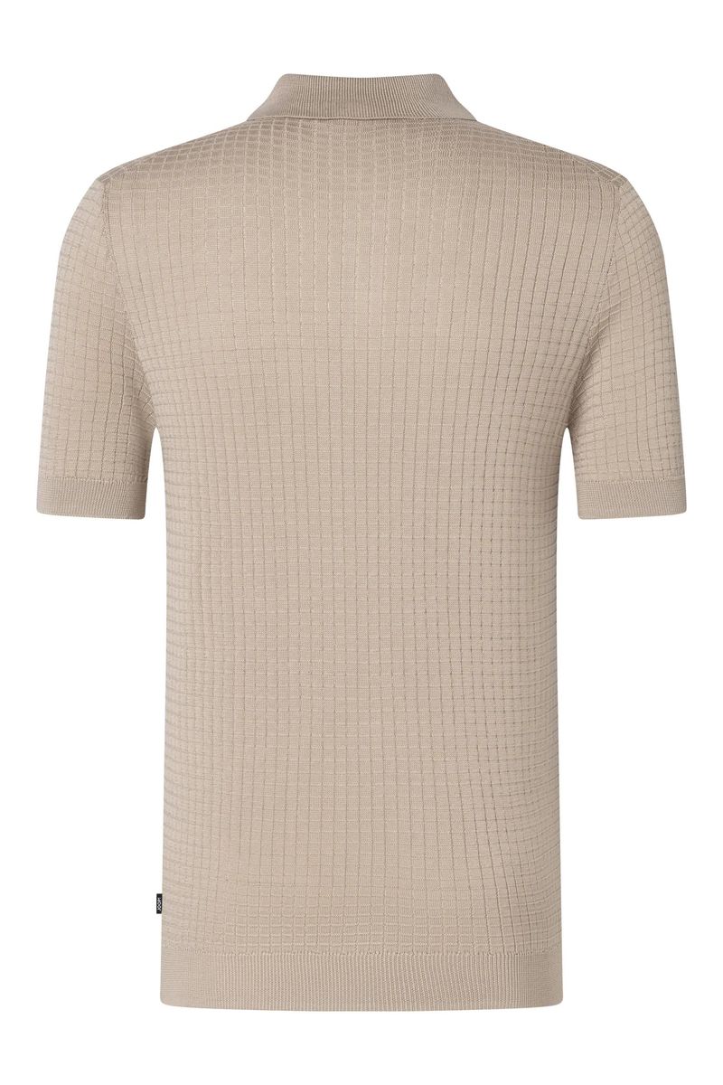 Strukturiertes Strickpolohemd