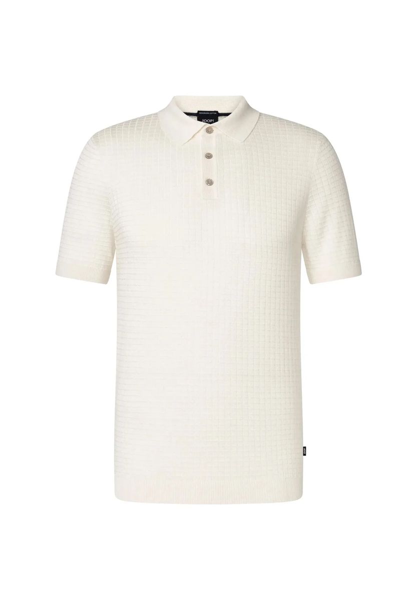 Texturiertes Polo-Shirt aus Baumwollstrick