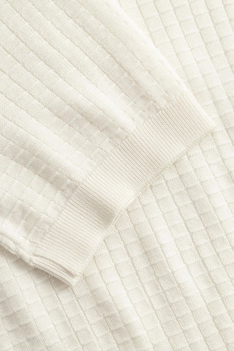 Texturiertes Polo-Shirt aus Baumwollstrick