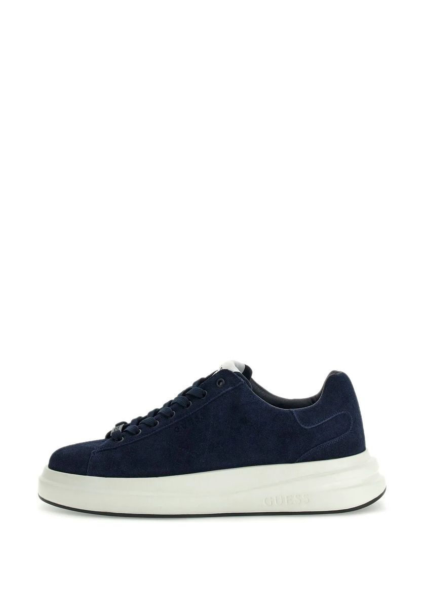 Marineblaue Wildleder-Plateau-Sneakers
