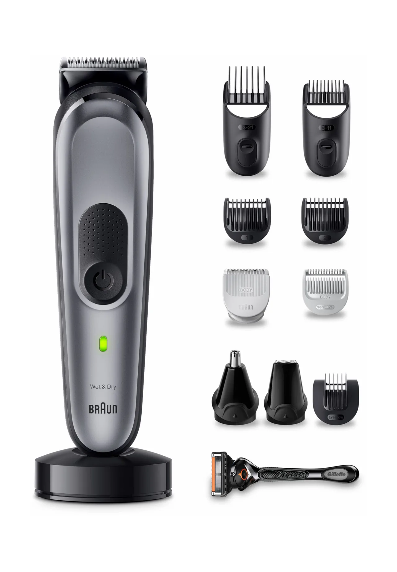 BRAUN All-in-One Styling Kit MGK7440, grau, 99
