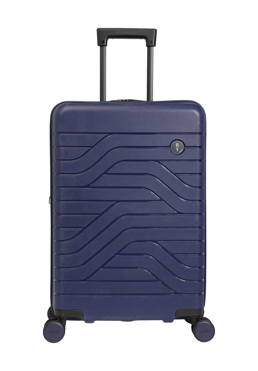 Blauer Hartschalen-Trolley mit Rollen