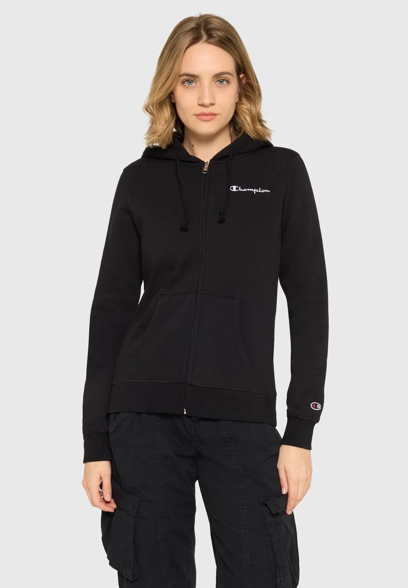 Champion® Sweatjacke Icons Contrast, Tunnelzug, für Herren, schwarz, L