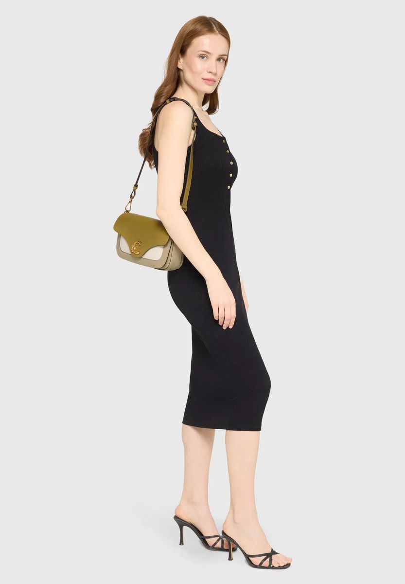 Zweifarbige Ledertasche