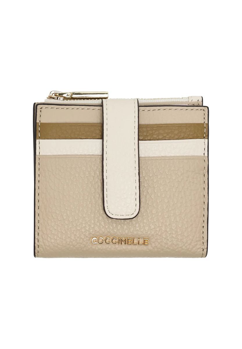 COCCINELLE Brieftasche, Leder, Emblem, für Damen, beige, 99