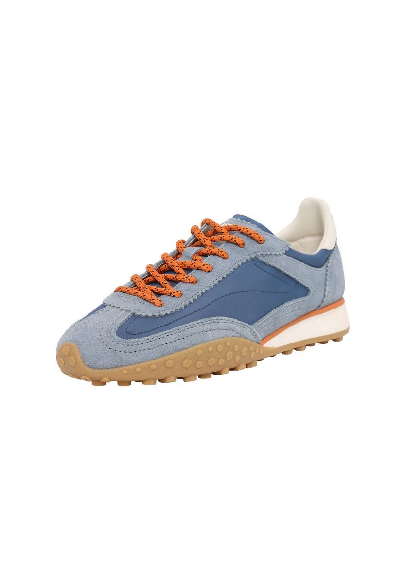 Blaue Retro-Laufschuhe aus Wildleder