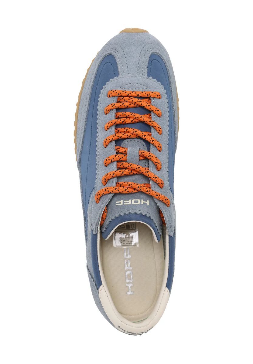 Blaue Retro-Laufschuhe aus Wildleder