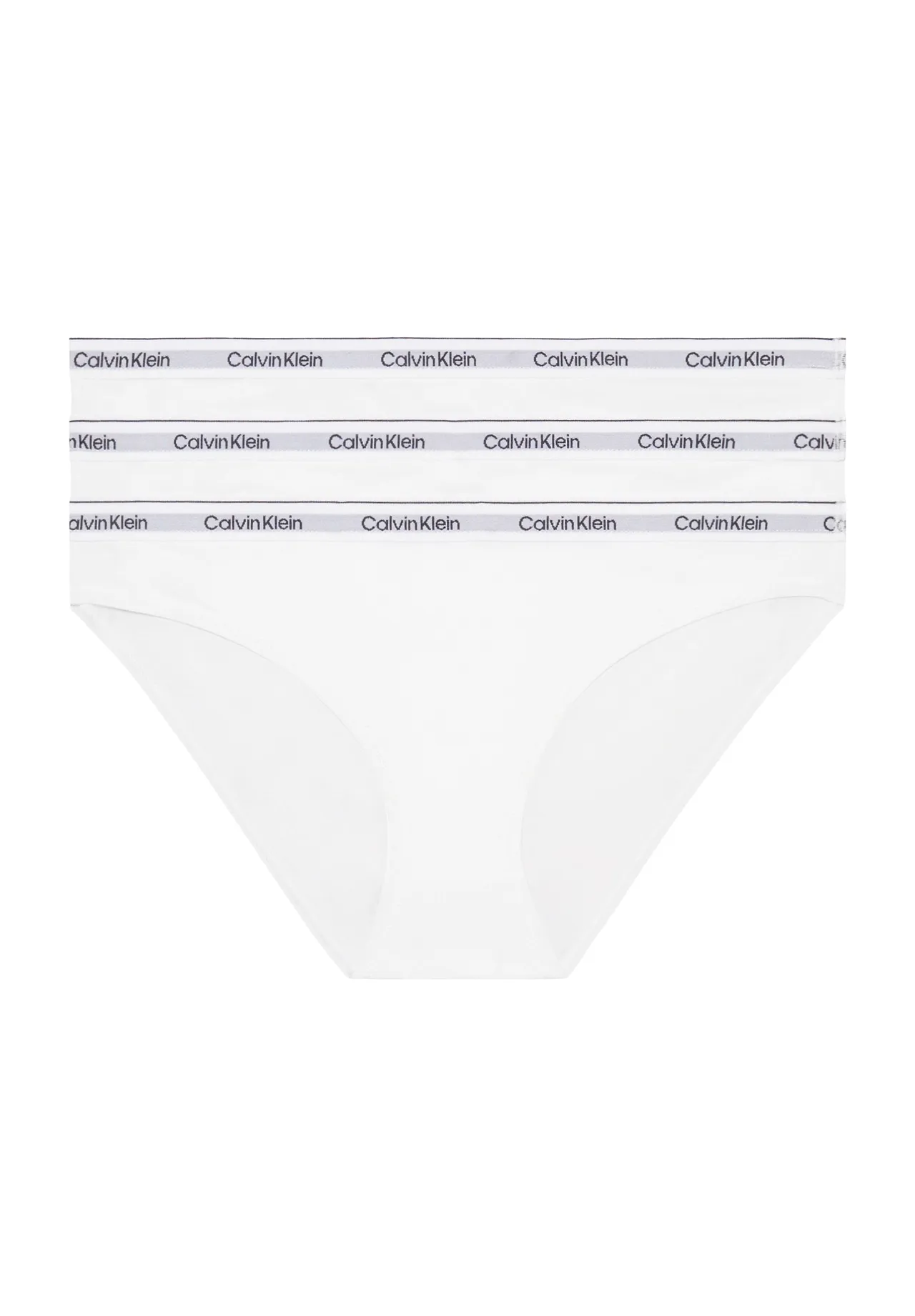 Klassische weiße Slips mit Logo-Bund, 3er-Pack