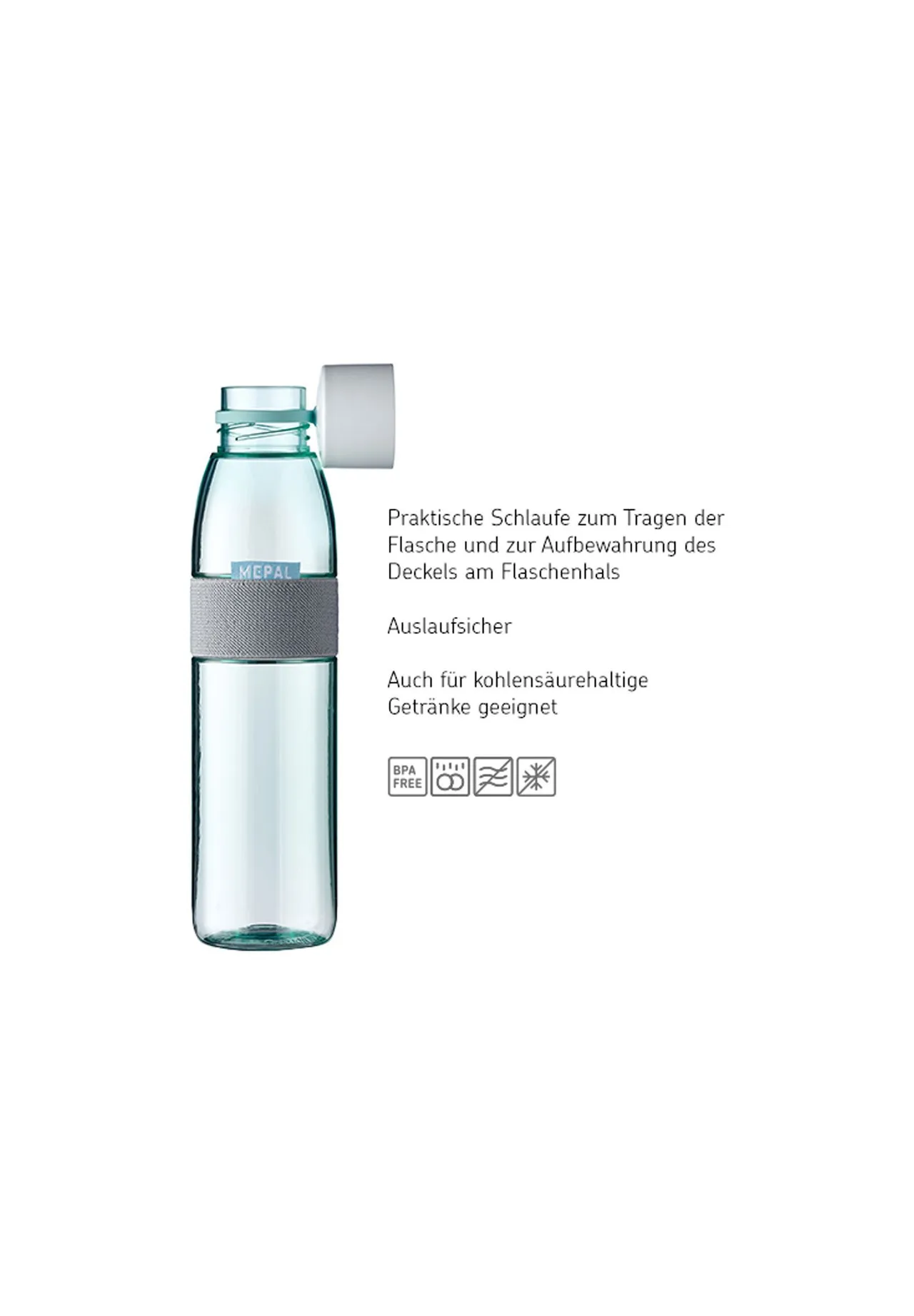 MEPAL Trinkflasche ELLIPSE 500 ml, grün, ML